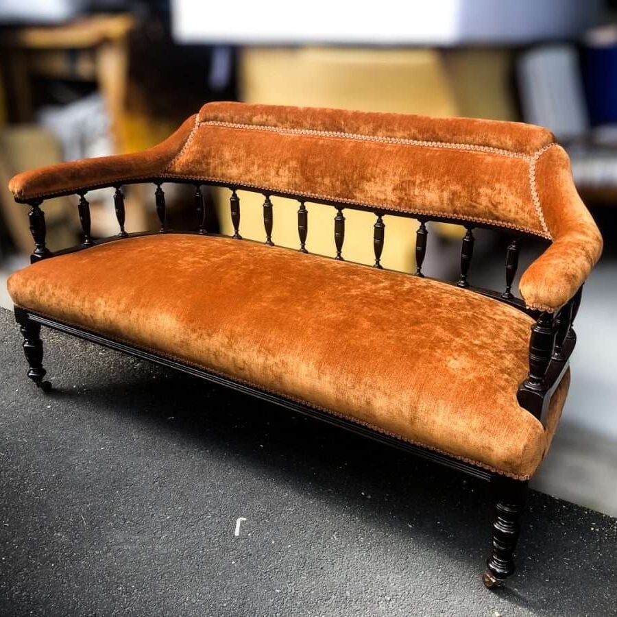 Antique furniture restoration — traditional reupholstery
