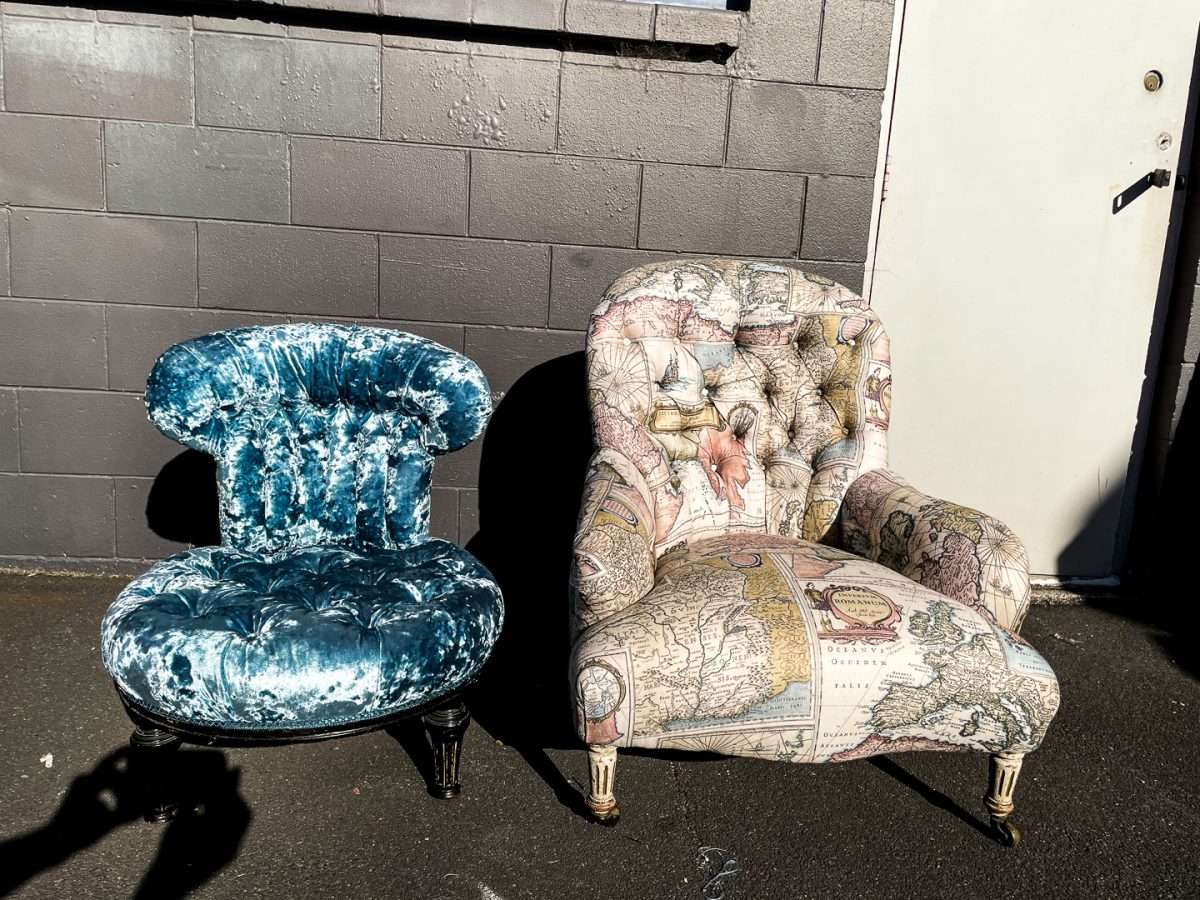 Furniture recovery and repair — sentimental piece restored